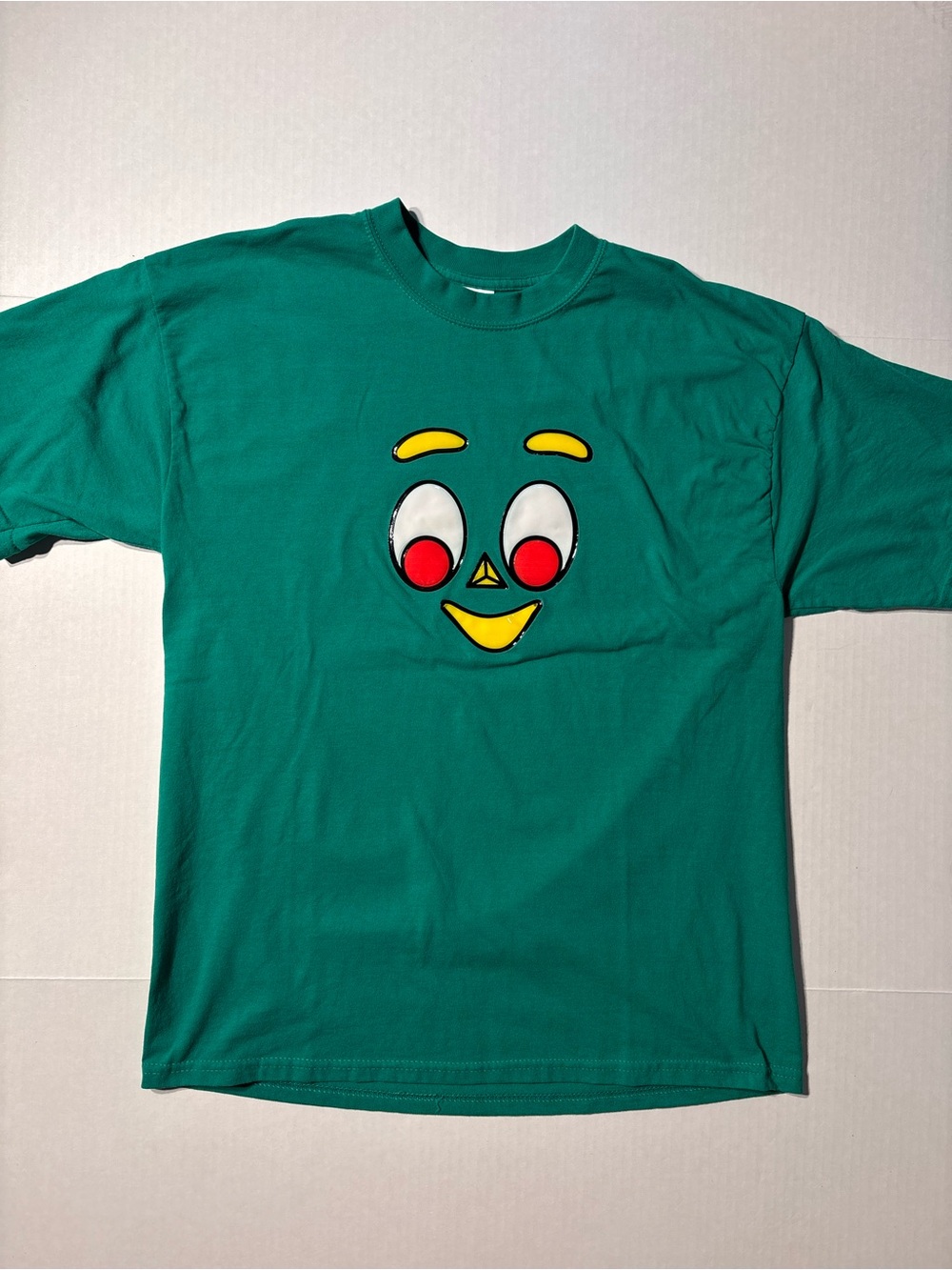 Vtg Gumby Big Face 90’s Y2K Cartoon Promo Green Retro Graphic Tshirt XL